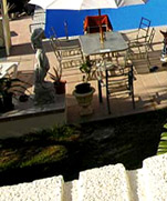 Blick auf den Pool Appartement Flores auf der Finca Calma